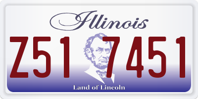 IL license plate Z517451