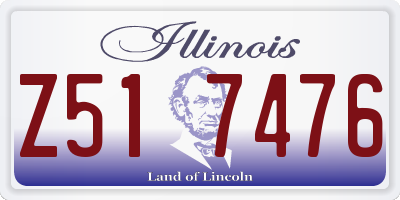 IL license plate Z517476