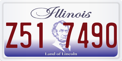 IL license plate Z517490