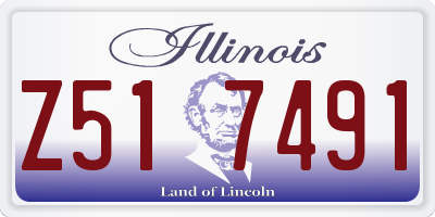 IL license plate Z517491