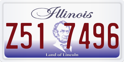 IL license plate Z517496