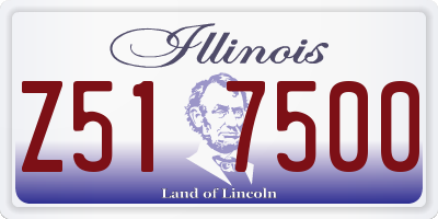 IL license plate Z517500