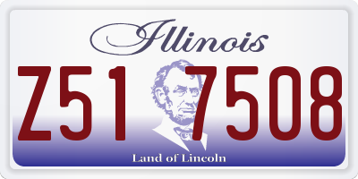 IL license plate Z517508