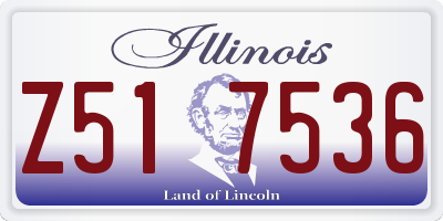 IL license plate Z517536