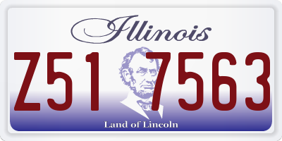 IL license plate Z517563