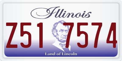 IL license plate Z517574