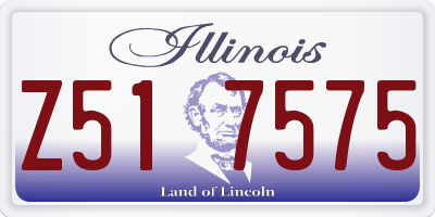 IL license plate Z517575