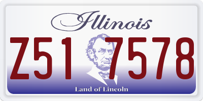 IL license plate Z517578