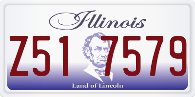 IL license plate Z517579