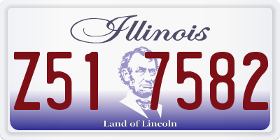 IL license plate Z517582
