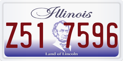 IL license plate Z517596
