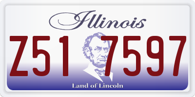 IL license plate Z517597