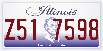 IL license plate Z517598