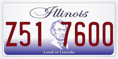 IL license plate Z517600