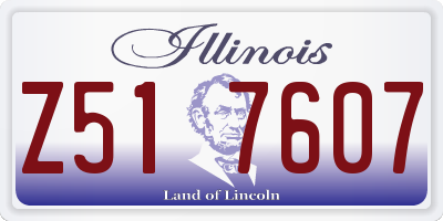 IL license plate Z517607