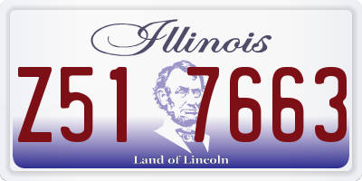 IL license plate Z517663