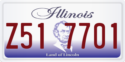 IL license plate Z517701