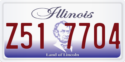 IL license plate Z517704