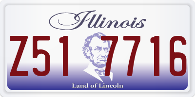 IL license plate Z517716