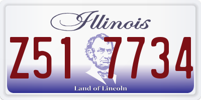 IL license plate Z517734