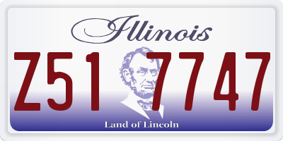 IL license plate Z517747