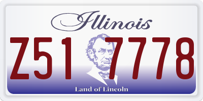 IL license plate Z517778