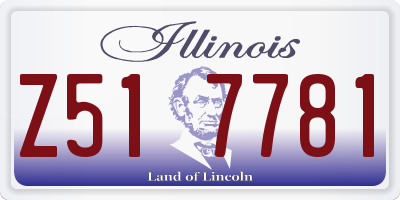 IL license plate Z517781