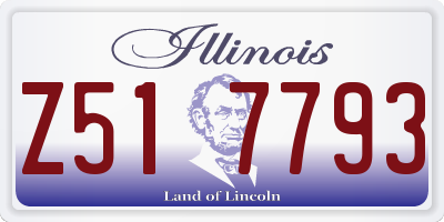 IL license plate Z517793
