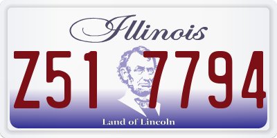 IL license plate Z517794
