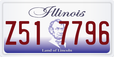IL license plate Z517796