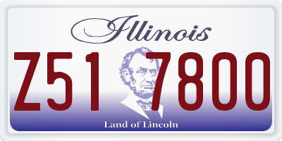 IL license plate Z517800