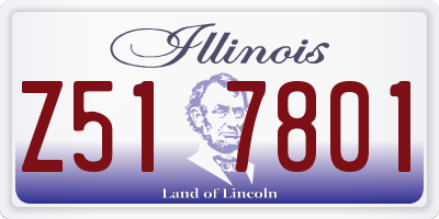 IL license plate Z517801