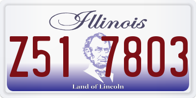 IL license plate Z517803