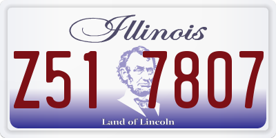 IL license plate Z517807
