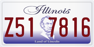IL license plate Z517816