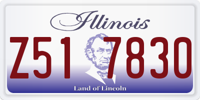 IL license plate Z517830