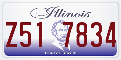 IL license plate Z517834