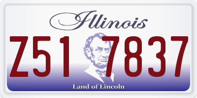IL license plate Z517837