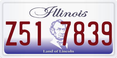 IL license plate Z517839