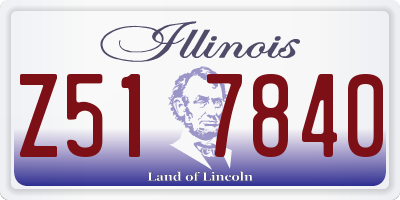 IL license plate Z517840