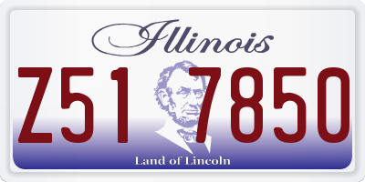 IL license plate Z517850