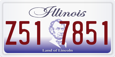 IL license plate Z517851
