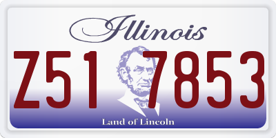 IL license plate Z517853