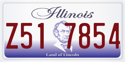 IL license plate Z517854
