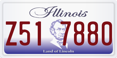 IL license plate Z517880