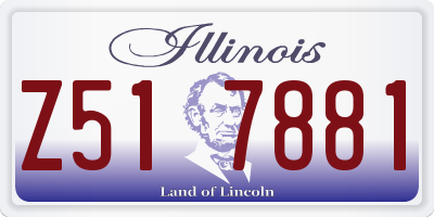 IL license plate Z517881