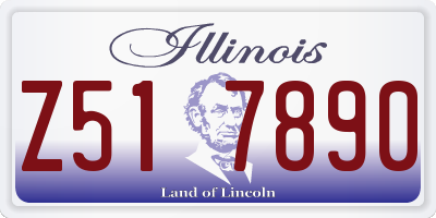 IL license plate Z517890