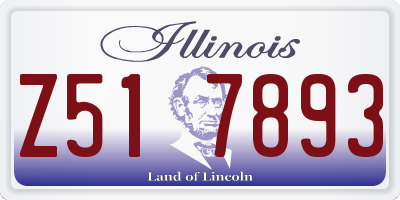IL license plate Z517893
