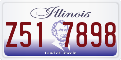 IL license plate Z517898