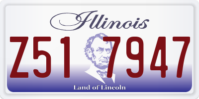 IL license plate Z517947